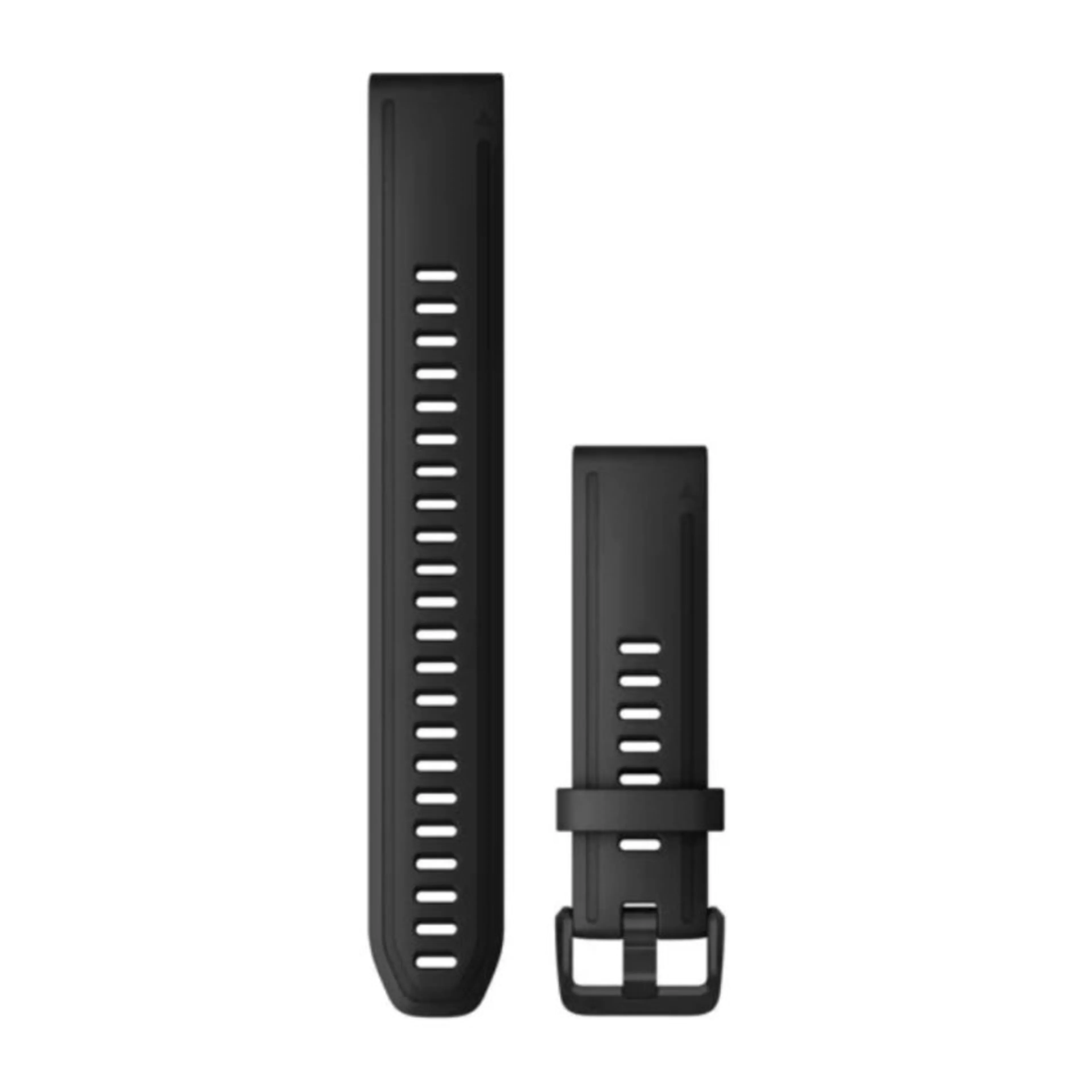 QuickFit 20mm, Long strap, Black Silicone