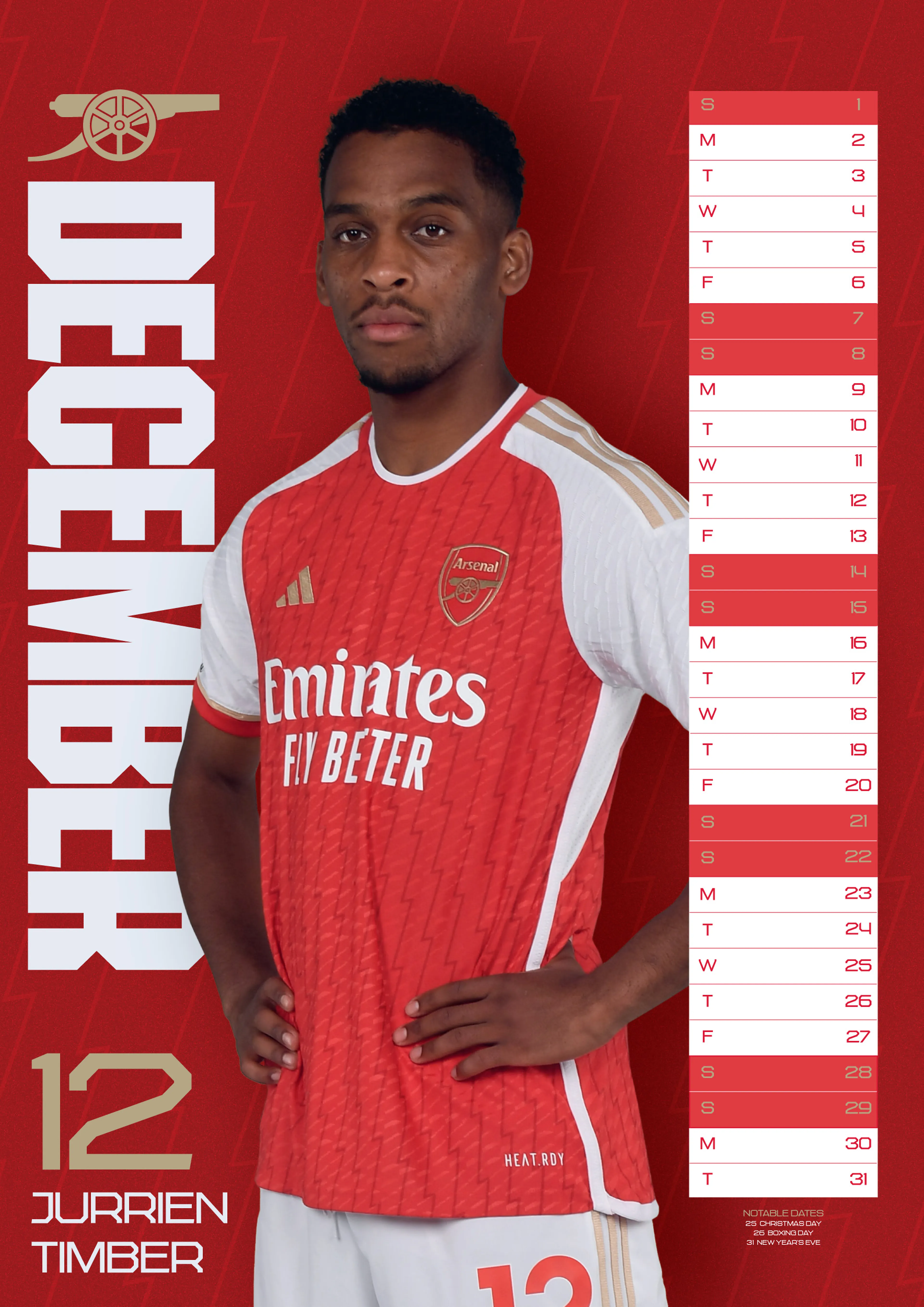 ARSENAL FC 2024 A3 KALENDER