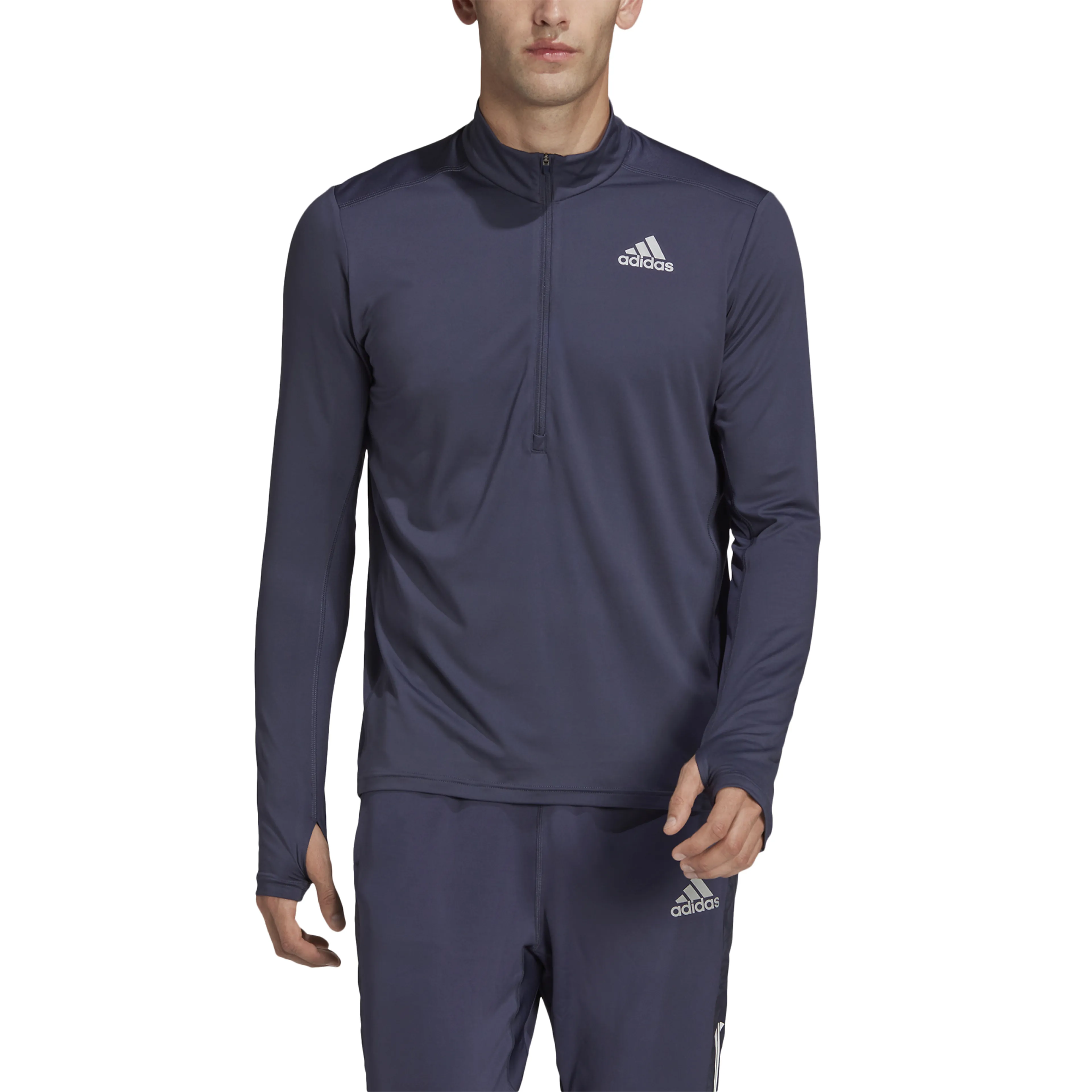 adidas Own The Run 1/2 Zip Long Sleeve T-skjorte