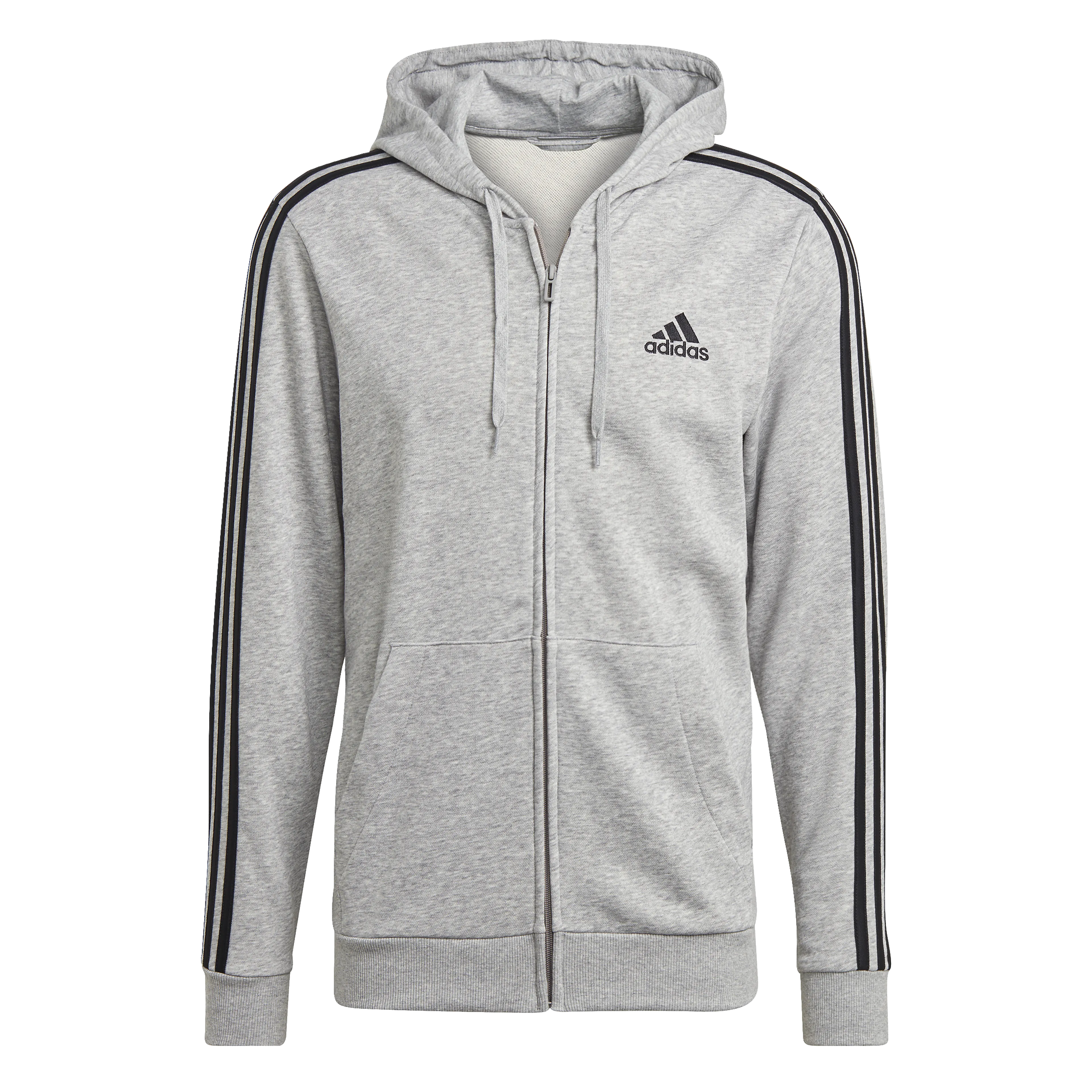 Essentials French Terry 3-Stripes Full-Zip Hettegenser