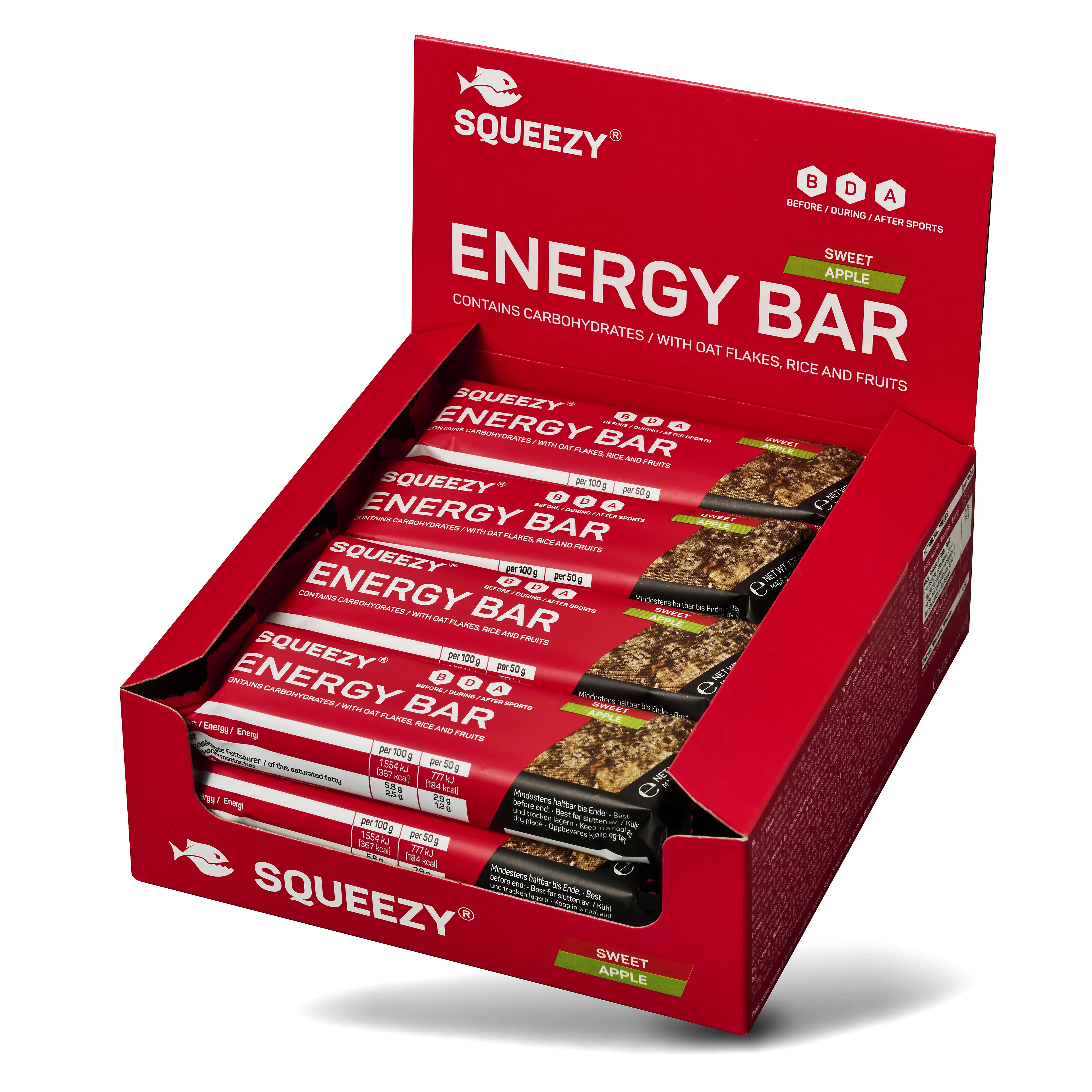 Energy Bar Eple Display 12x50g