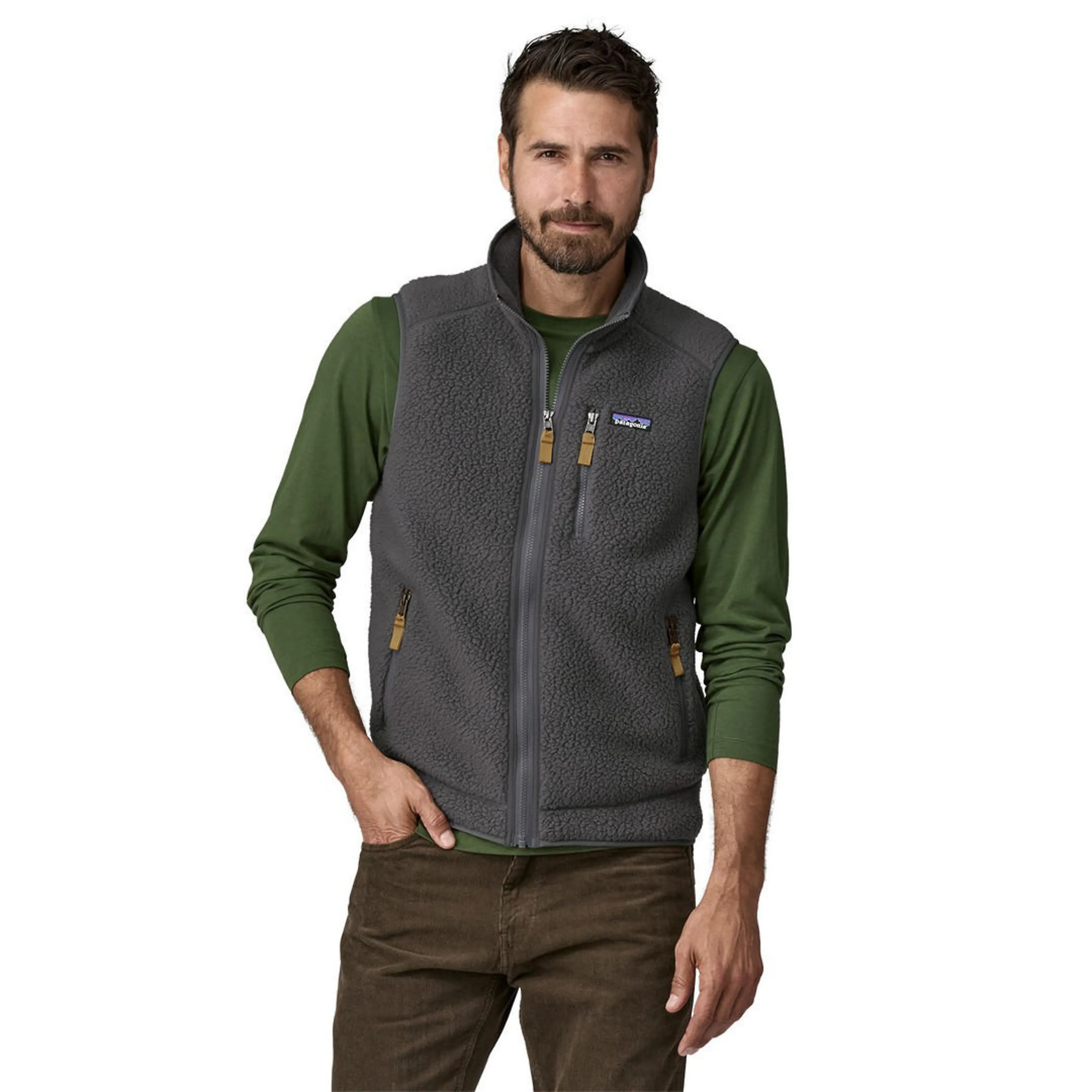 Retro Fleece Vest Herre