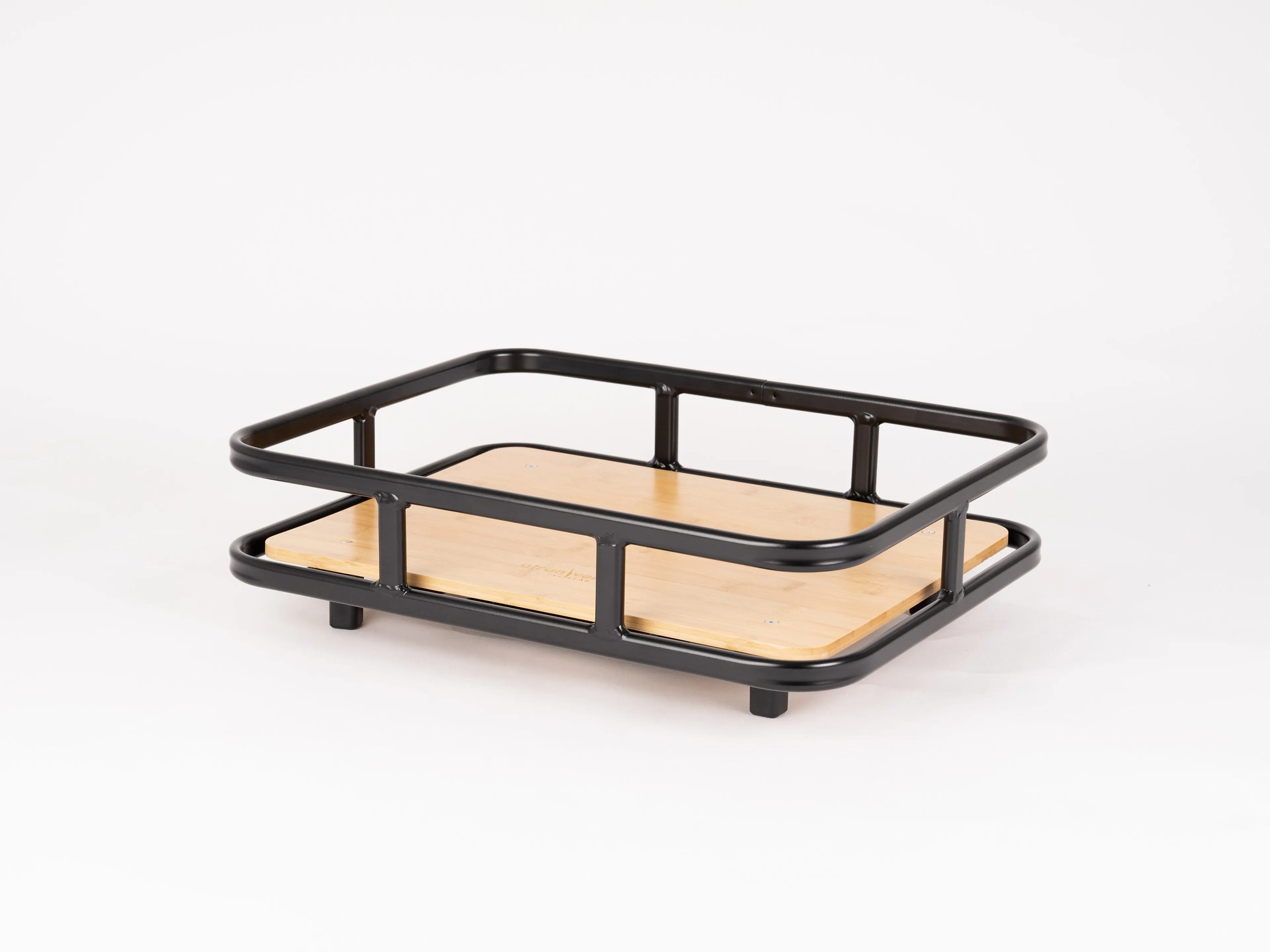 BAKERY basket, bamboo plate, matt black with AVS