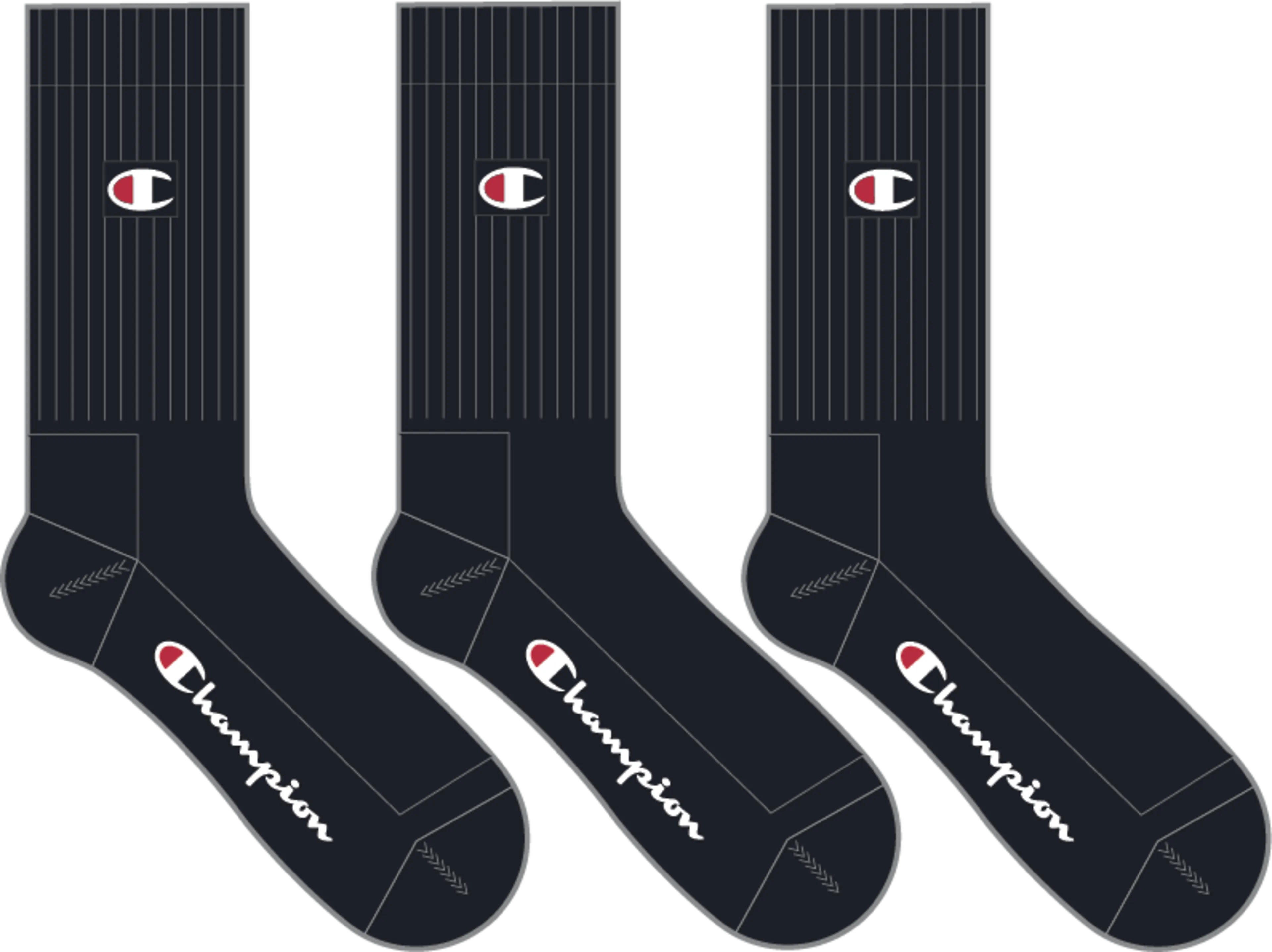 3pk Crew Socks