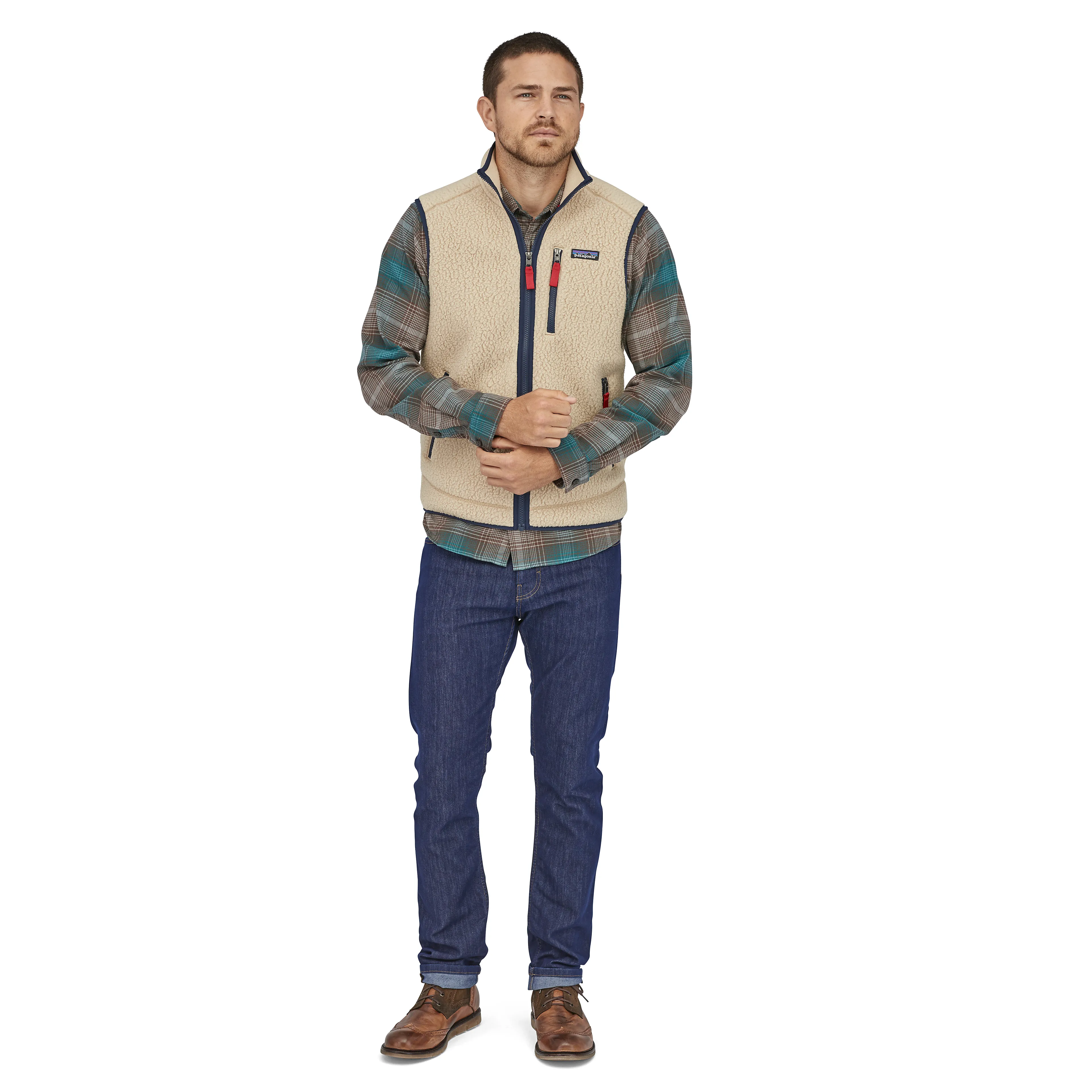 Retro Fleece Vest Herre