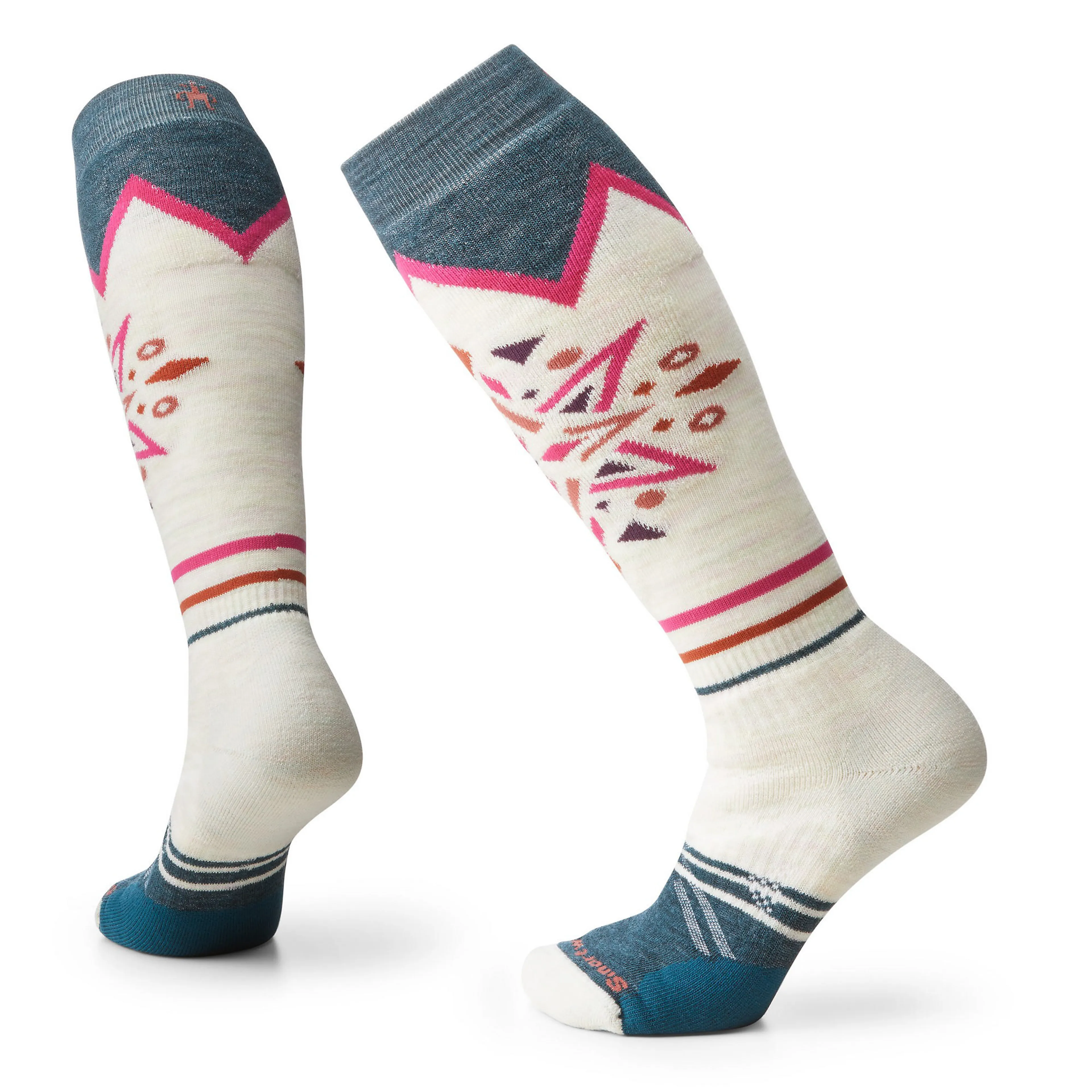 Women's Ski Full Cushion Mountain Snowflake Pattern OTC- Recycled Socks