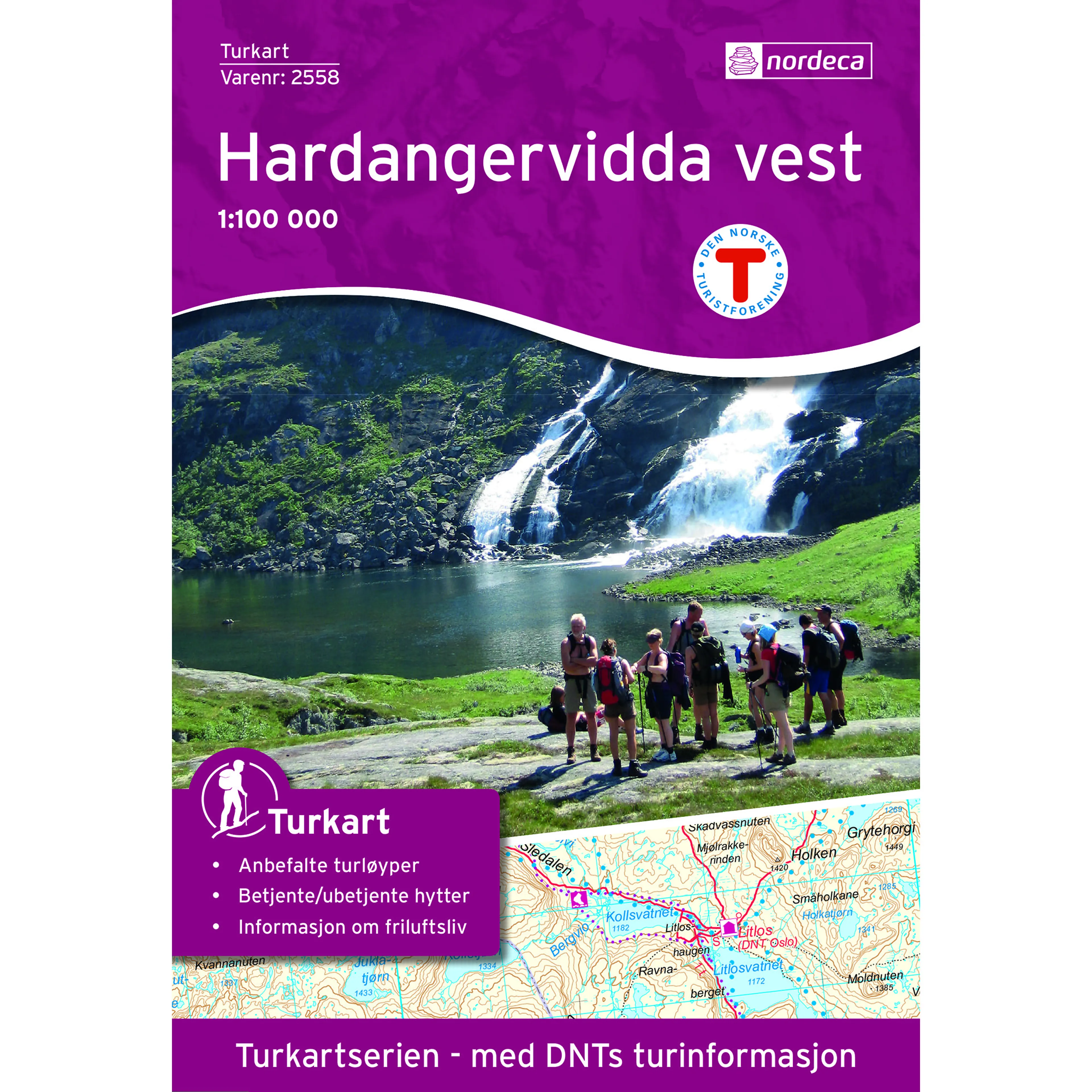 Hardangervidda Vest 1:100 000