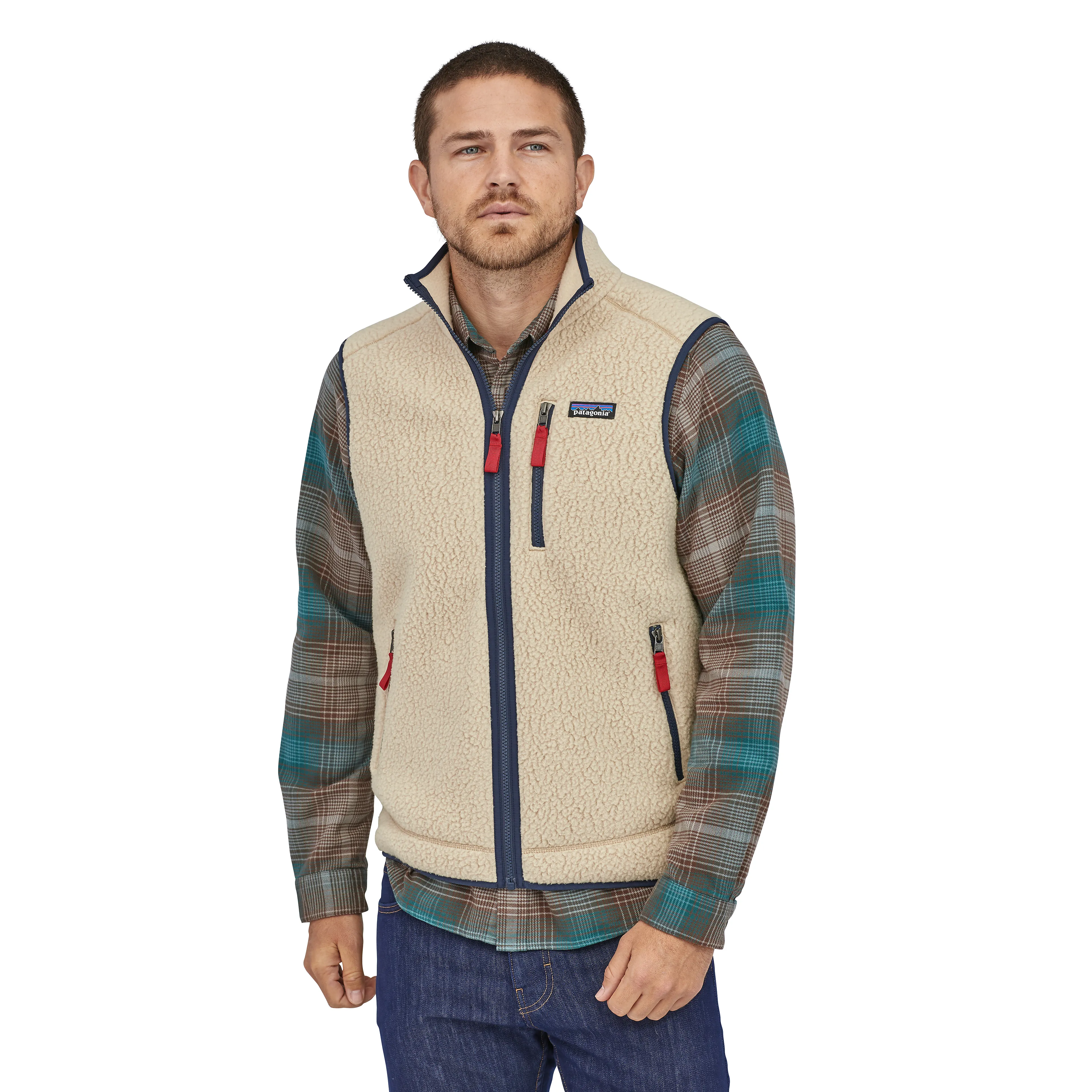 Retro Fleece Vest Herre