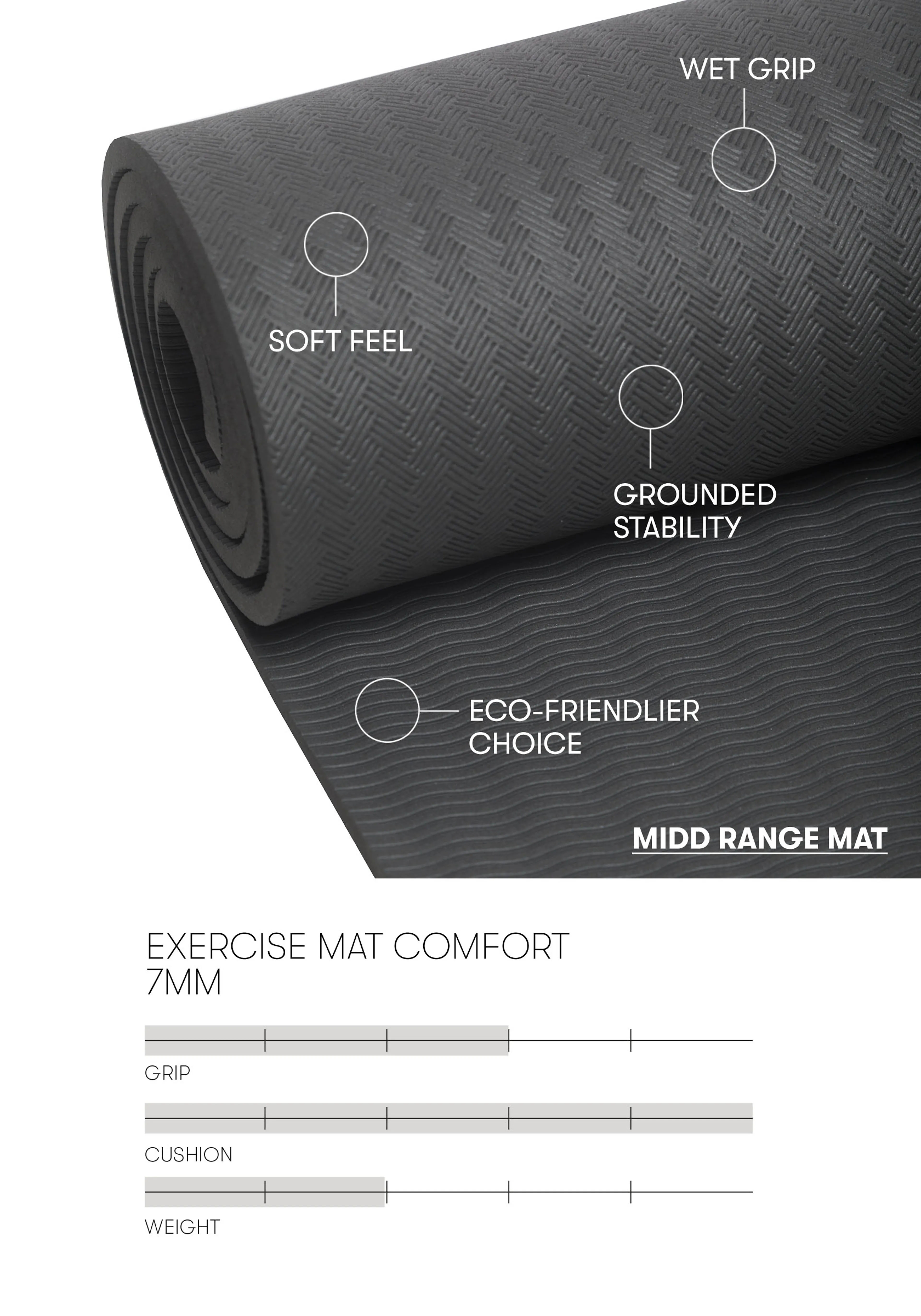 Exercise mat Comfort 7mm