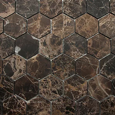 7834130 - AZ Marmor Hexagon, Dark Emparador Brown (Mosaikk) 5x5 (a).jpg