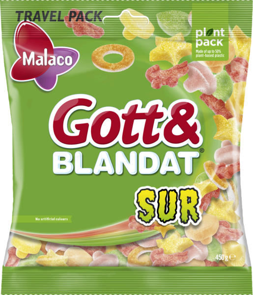 Malaco Gott Blandat Surt 450g
