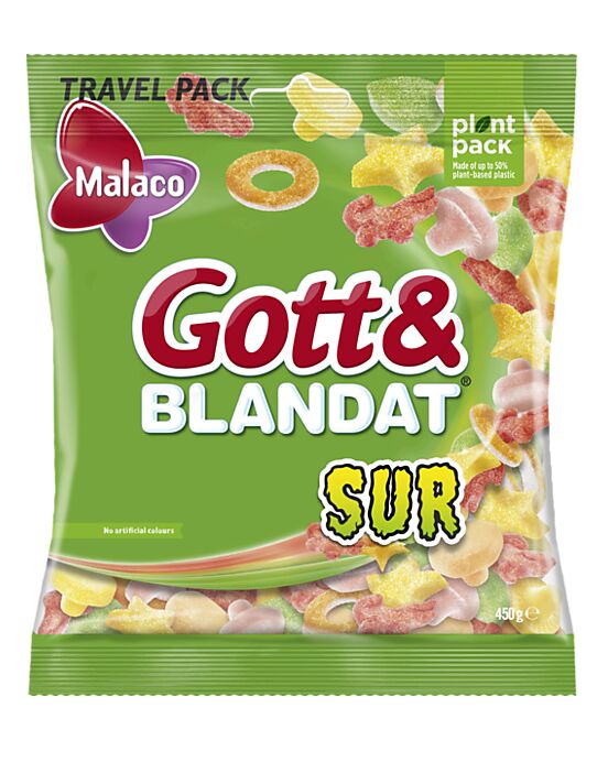 Malaco Gott Blandat Surt 450g