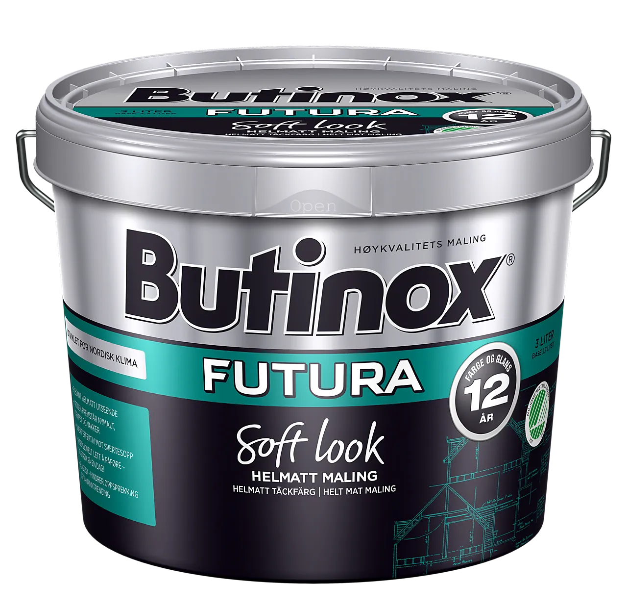 Butinox futura soft look hv 3lhelmatt vanntynnbar maling null - null - 3 - Miniatyr