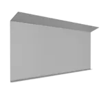 Bordtakbeslag til takrenne 0,6 mm 170 x 2500 mm 22° hvit