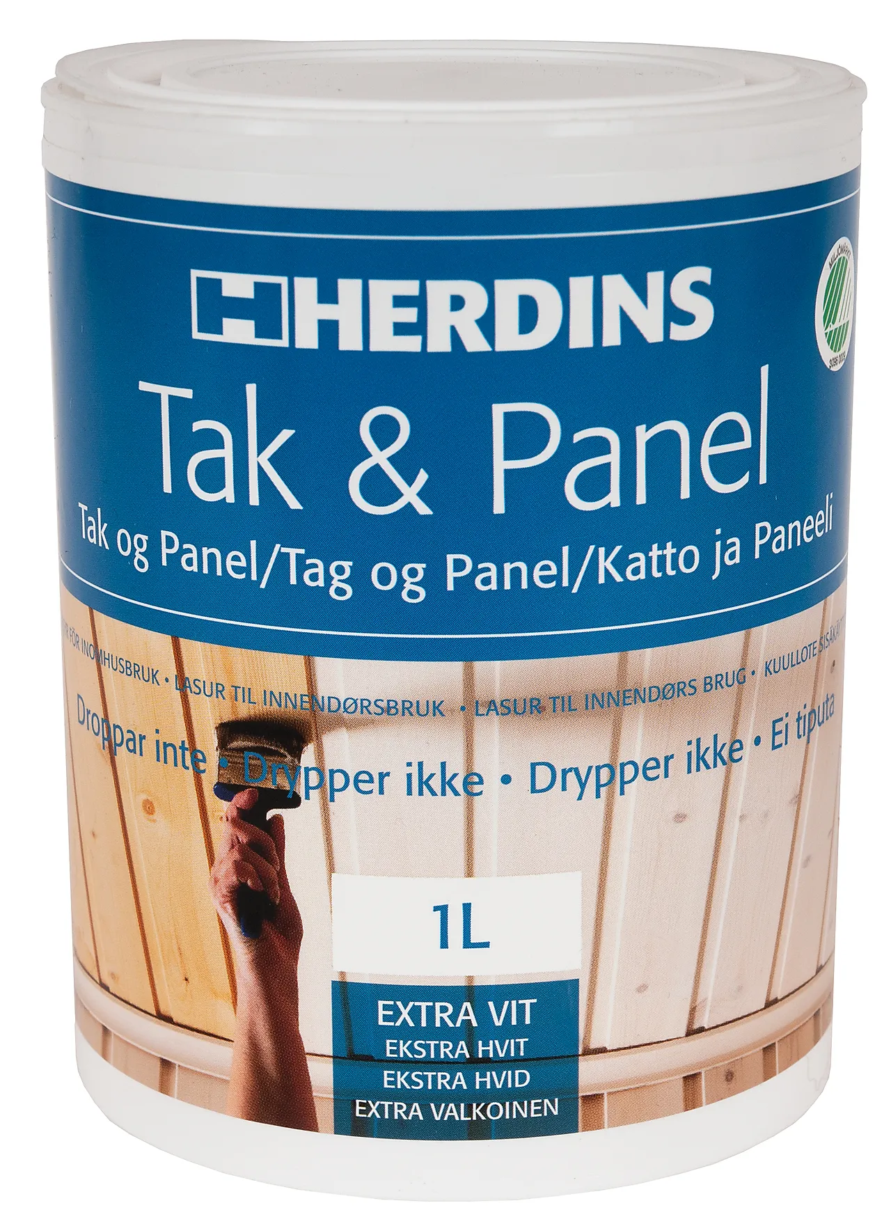 Tak og panelhvitt ekstra hvit 1 liter