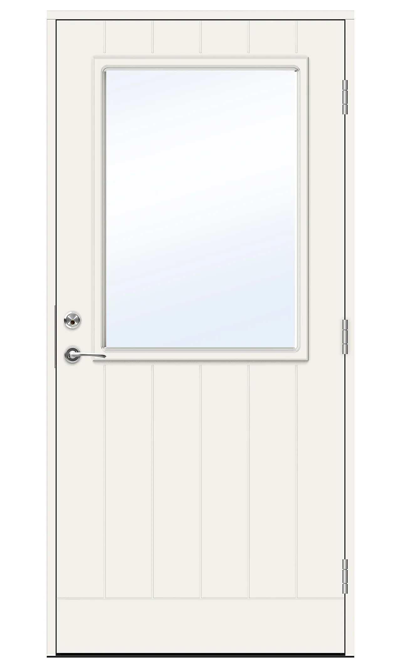 Dørsett eco brahms 10x21v hvit ytterdørsett med klart glass
