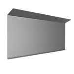 Bordtakbeslag til takrenne 0,6 mm 160 x 2500 mm 22° sølv