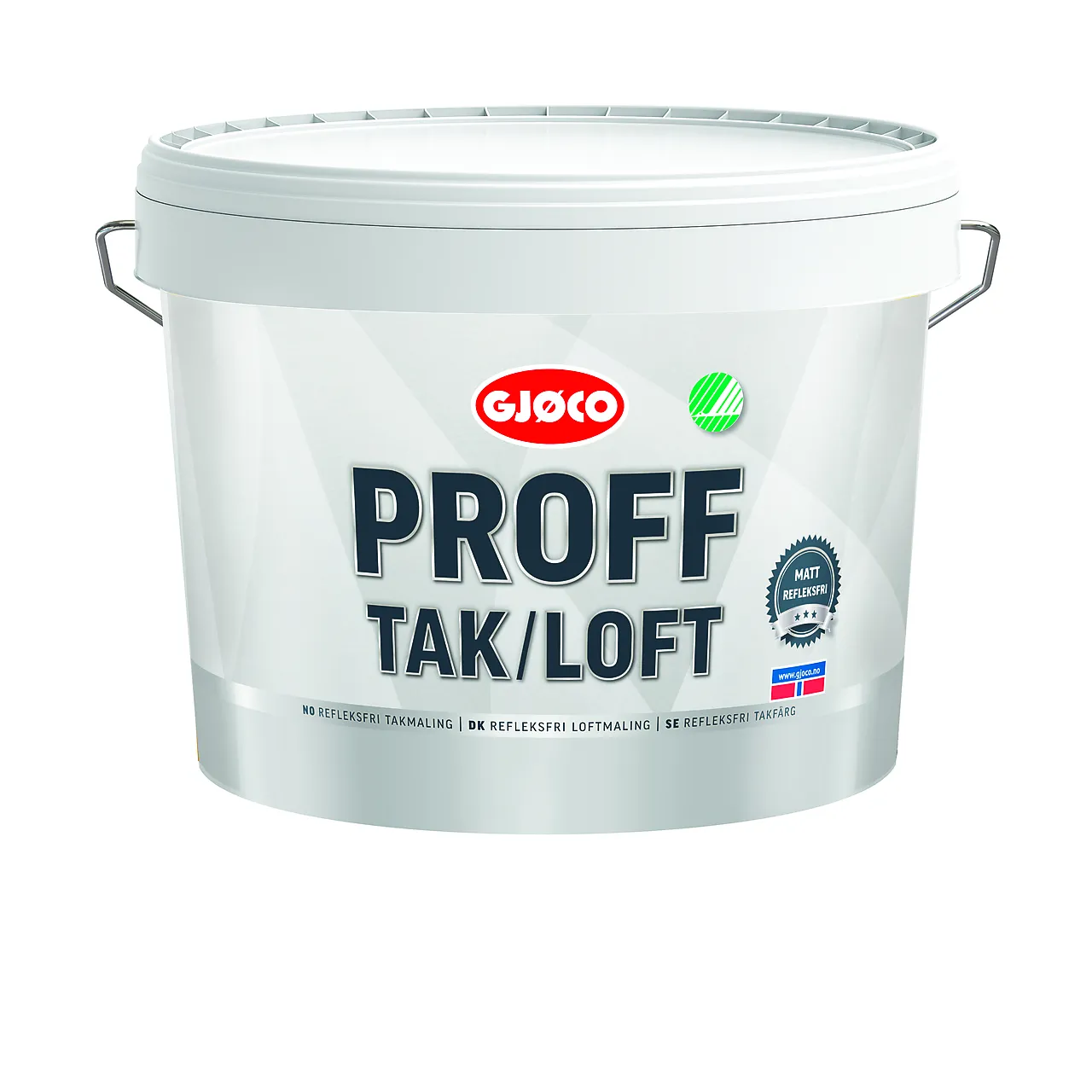 Proff tak/loft hvit 9l maling gjøco