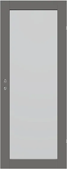 Innerdør Prima dempet sort med glass 90x210 cm