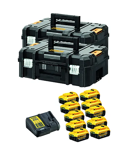 Batterier 4Ah 10x18V og 4Ah lader DCB182PAK