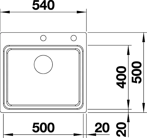 Kjøkkenvask blanco etagon 500-IF/A