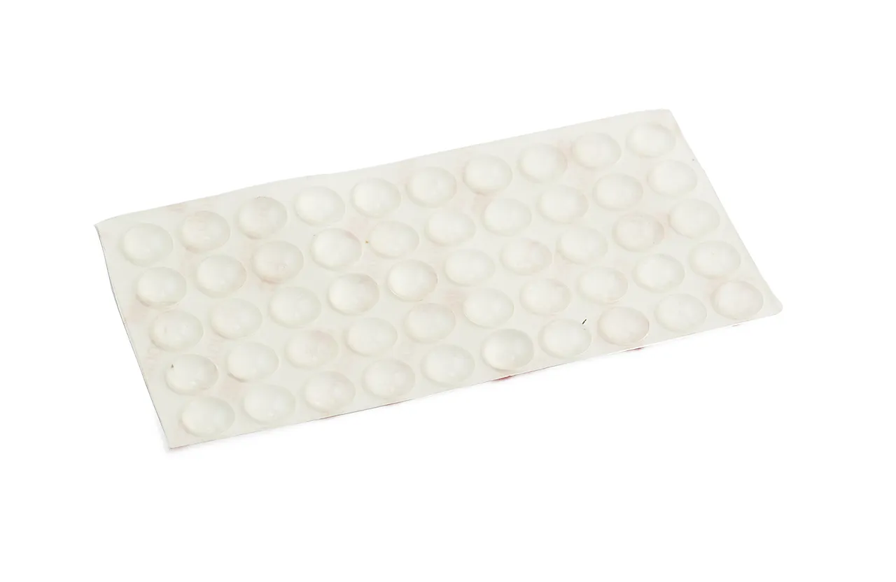 Dørdemper 9010 plast 10x3mm sbselvklebende pk100 stk