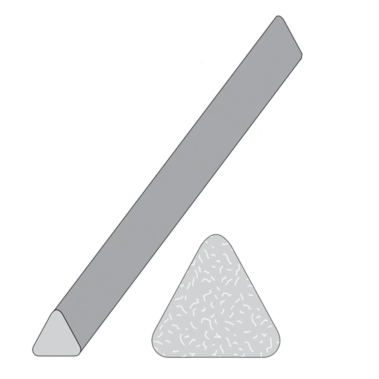 Betong trekantstang 35 mm x 1,2 meter