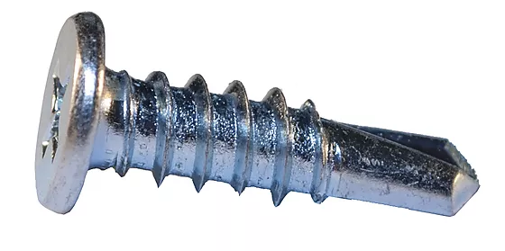 Montasjeskrue flatt hode 4,2x15 mm bluezink ph2 stål max 2,0 mm eske a 500 stk
