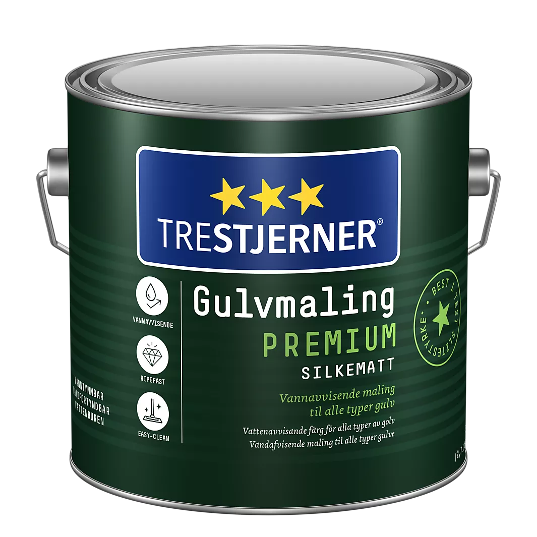 Trestjerner Gulvmaling Premium Hvit Base 27 Liter Montér 1394