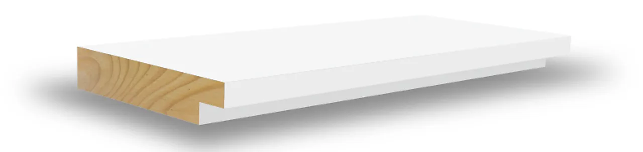 Utforing furu dørsett klassisk hvit S0500-N 18x45 mm