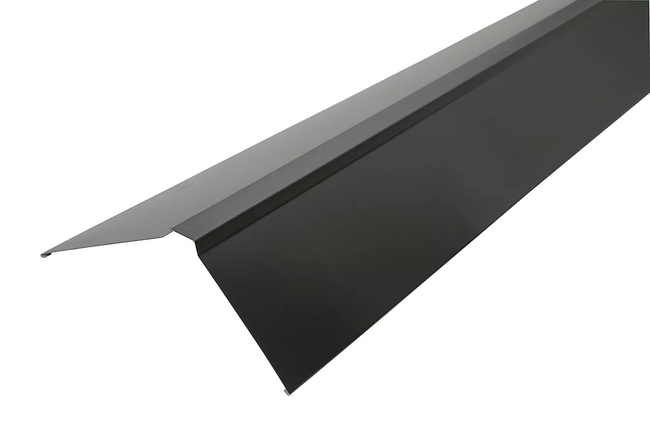 Mønebeslag aluminium 2 meter svart