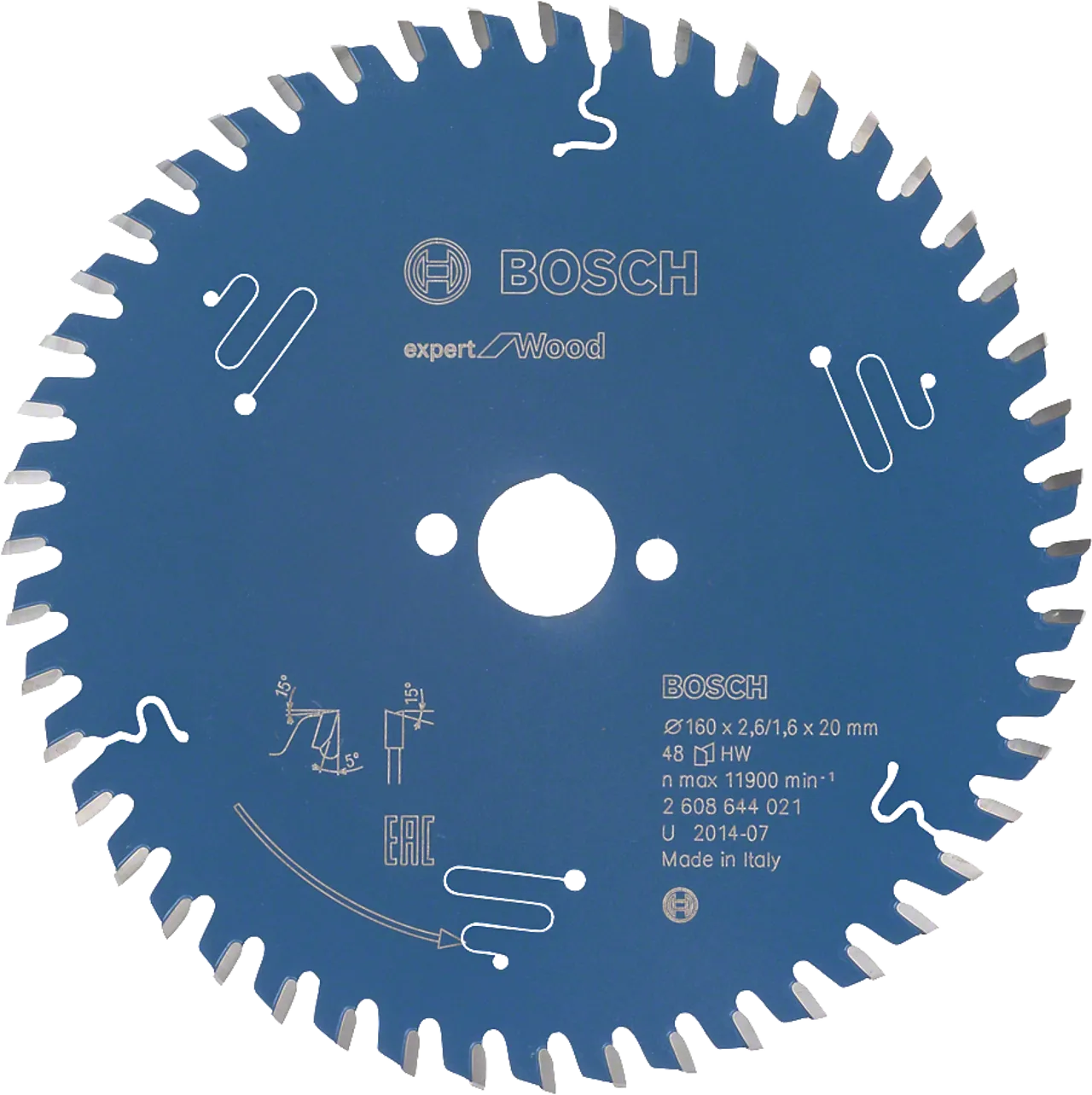 Sirkelsagblad expert wood ø 160x20x2,6 mm 48 tenner