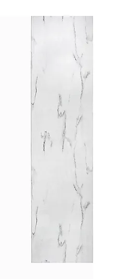 Baderomsplate hvit marmor slett flis 60x120 cm 620x2400 mm