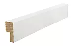 Utforing furu dørsett laminert hvit bomull S0502-Y 18x34x2100 mm