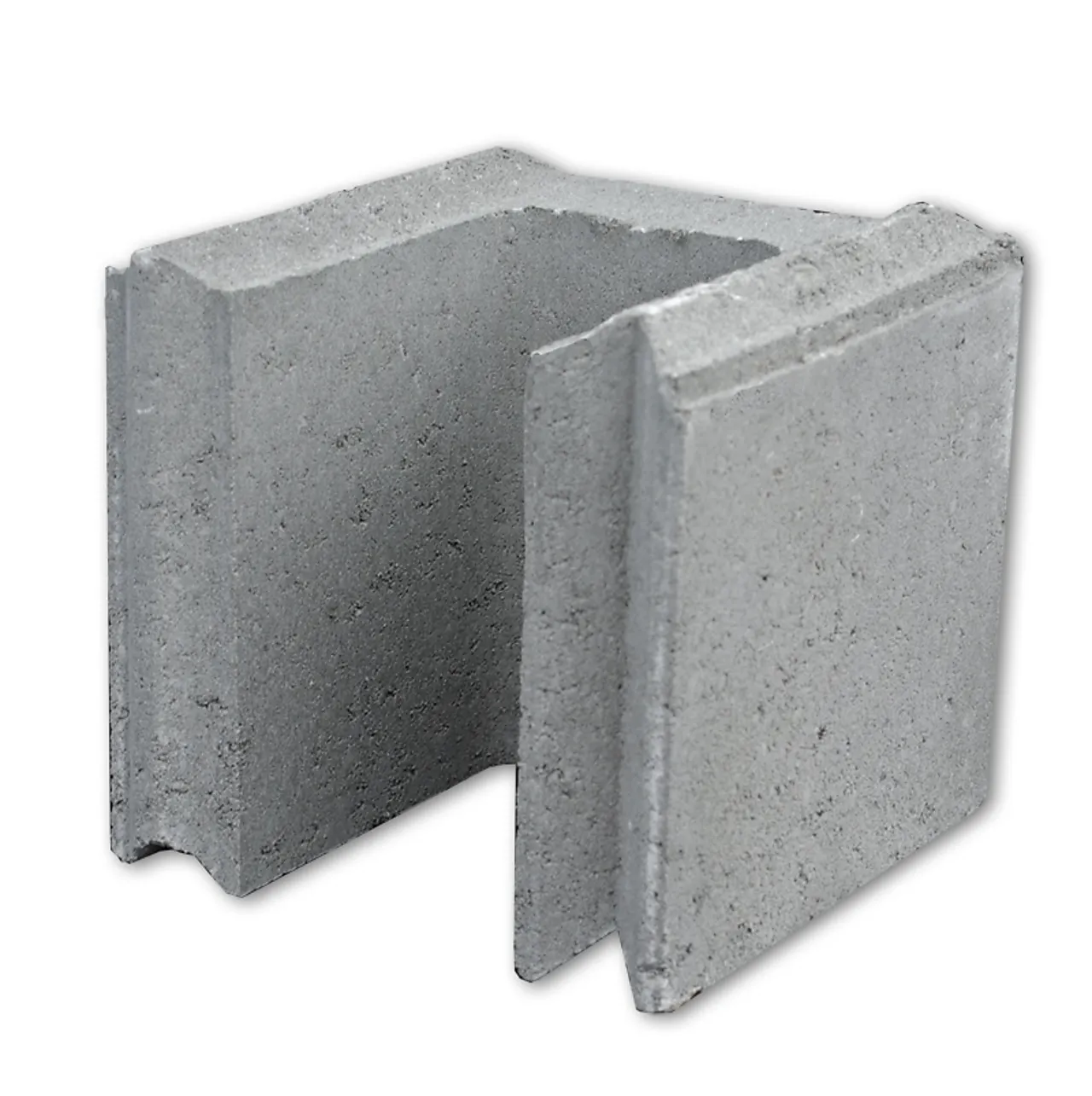 Systemblokk betong 20cm halvblokk 20x20x20