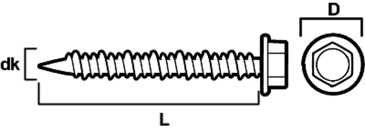 Betongskrue 6-kant 7,5x80 cs -100 sekskanthode med flens corrseal null - null - 2 - Miniatyr
