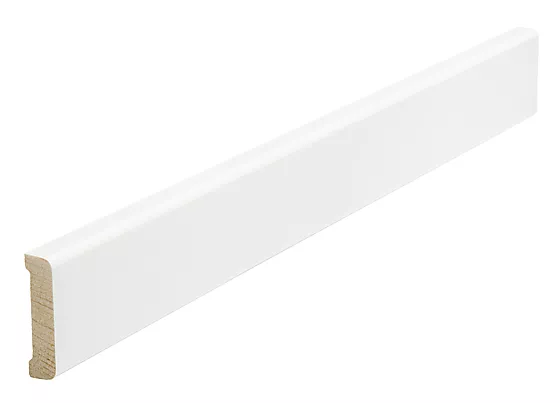 Brannmurlist furu hvit bomull S0502-Y 8x33x4400 mm