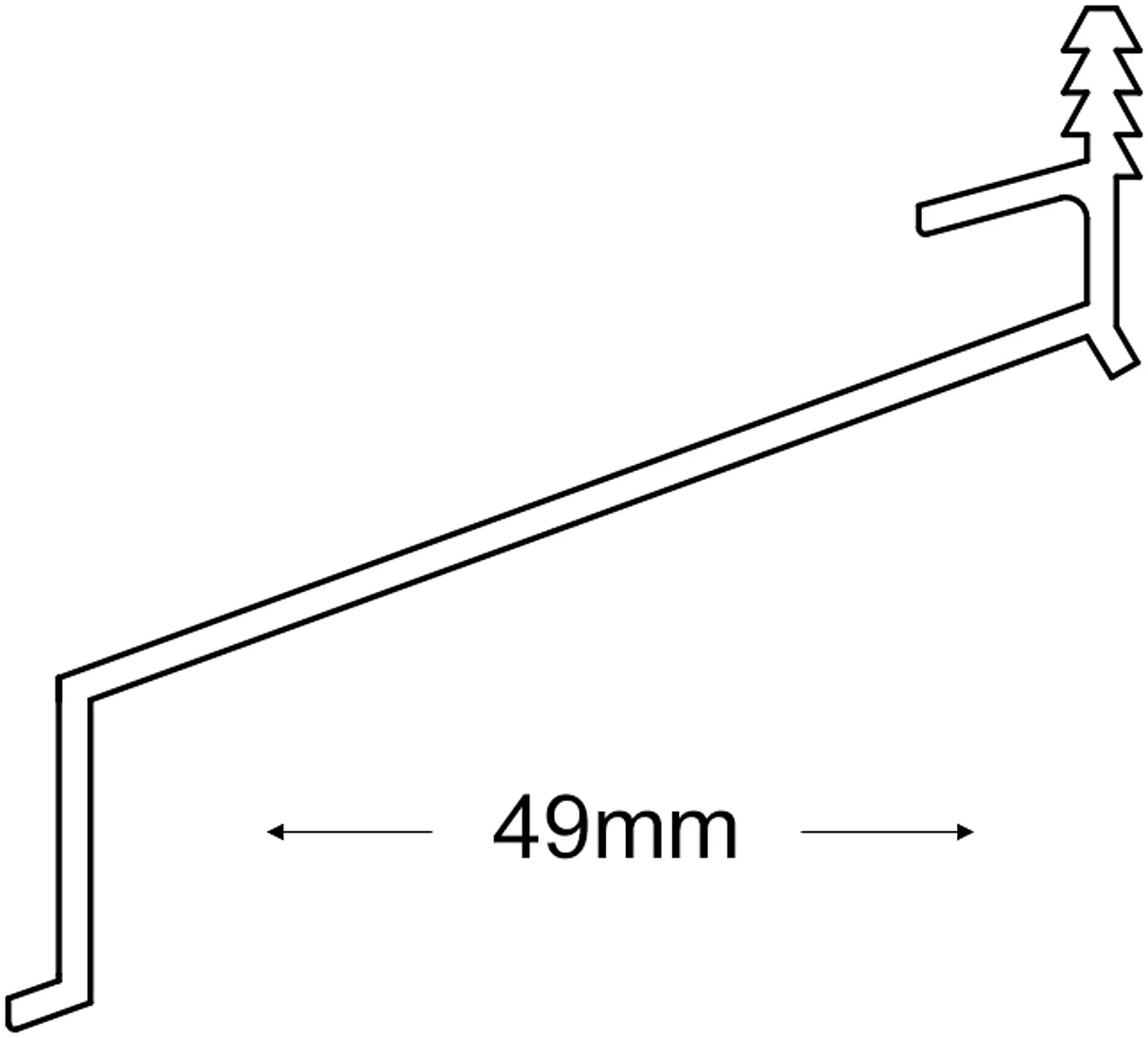 Vannbord aluminium under 5127 hvit 2,50 m null - null - 2 - Miniatyr