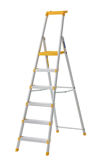 Trapp proff 44P eloksert aluminium 6-trinn 1,46 meter Wibe ladders