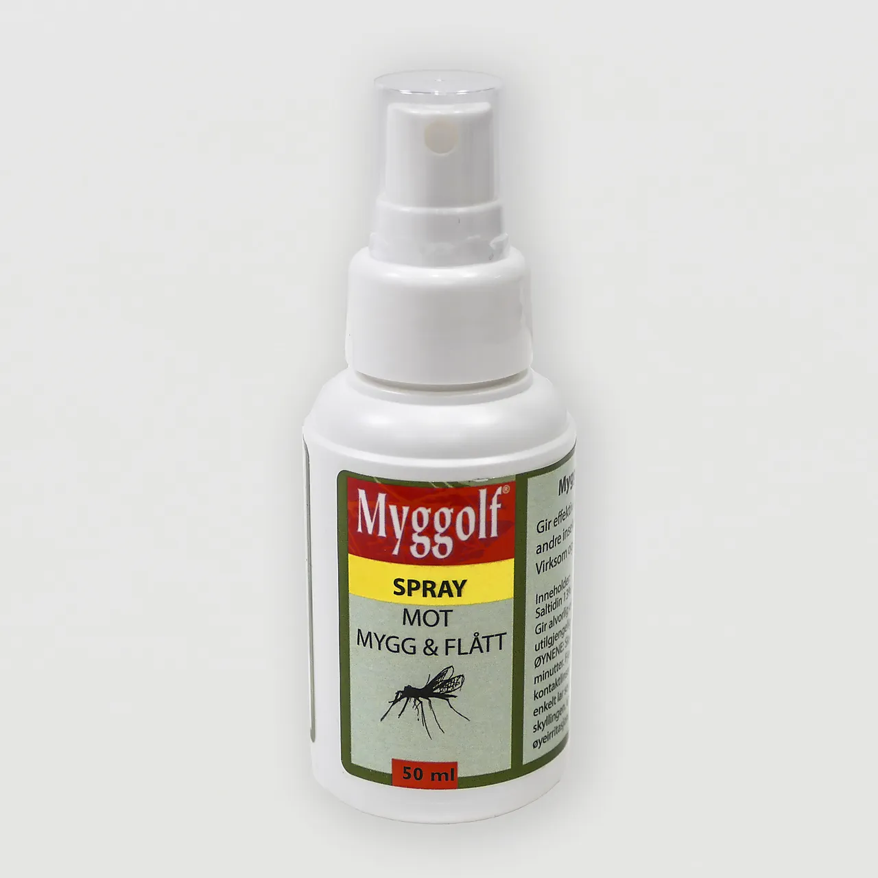 Spray 50 ml myggolf inneholder 13% saltidin