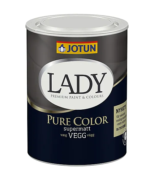 Lady pure color supermatt hvit 2,7 liter