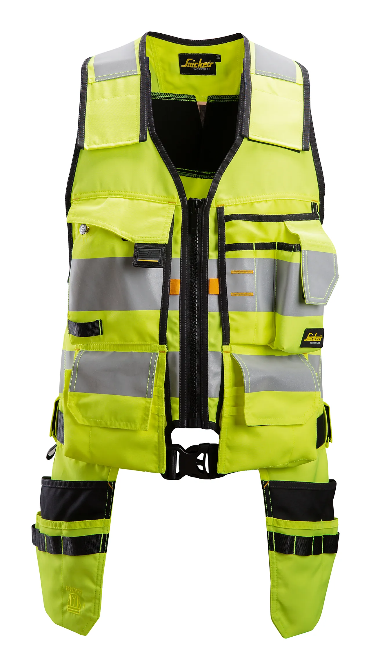 Håndverksvest 4230 AllroundWork kl.1 HiVis gul/sort L