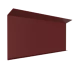Bordtakbeslag til takrenne 0,6 mm 180 x 2500 mm 22° rød