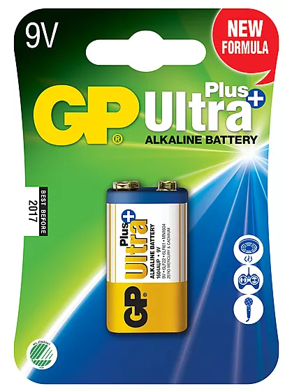 Batteri ultra plus 9 volt alkalisk