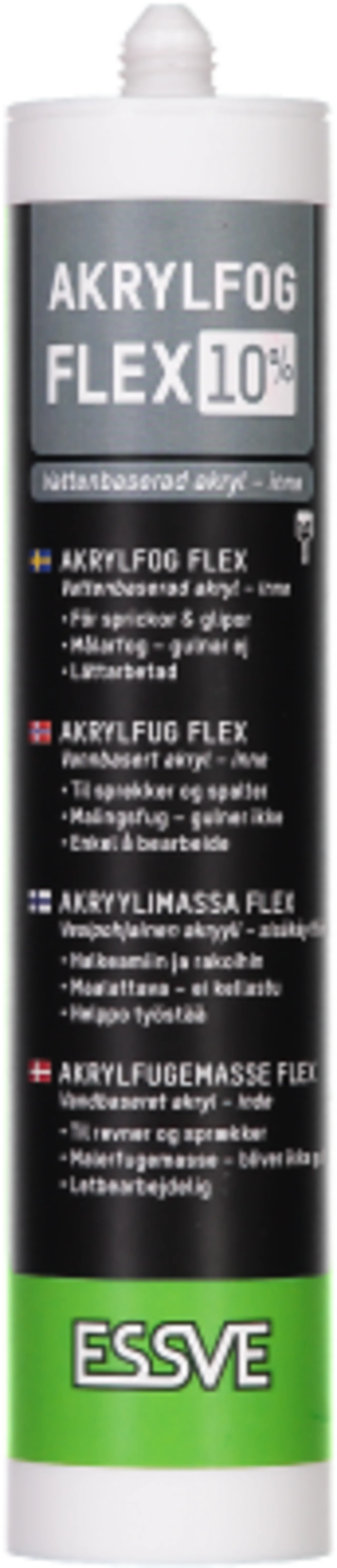 Akryl flex 10 hvit 300mlncs 0603-g80y