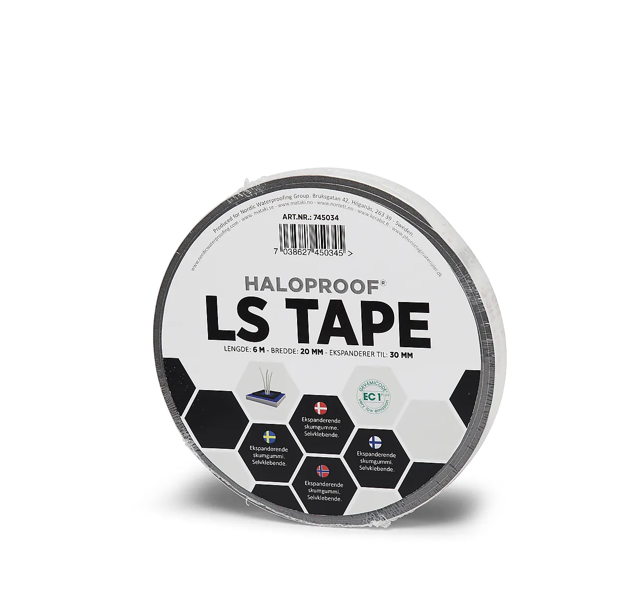 Forskalingslist ls tape 20mmx6m haloproof mataki