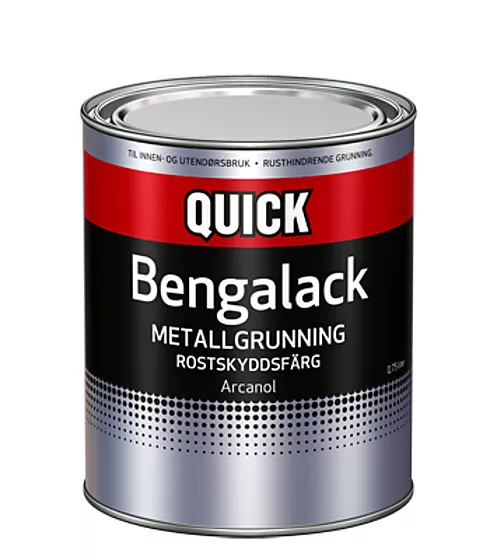 Bengalack metalgrunning 099 0,75 liter sort silkematt