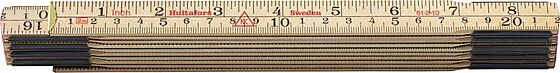 Tommestokk 2 meter tre 61-2-10 metrisk gradering/engelsk tomme