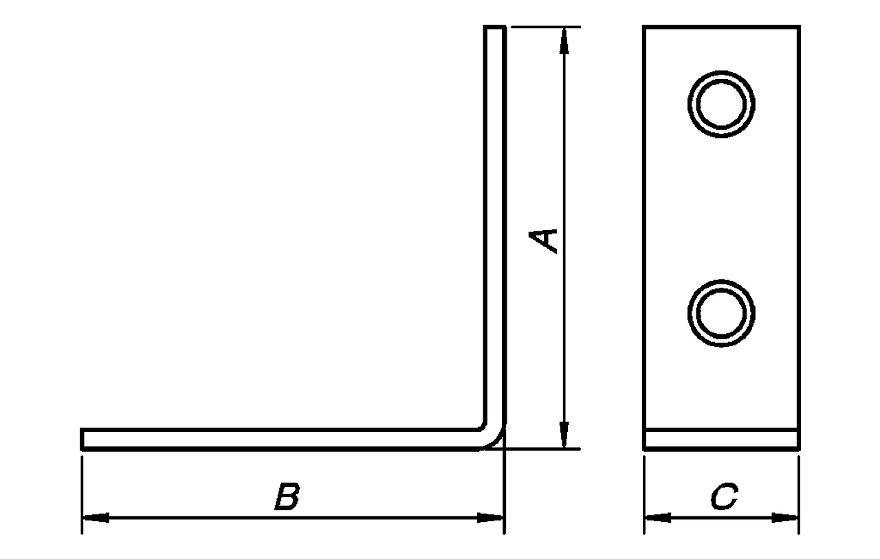 Vinkeljern 50x20x2,5 mm elforzinket null - null - 2 - Miniatyr