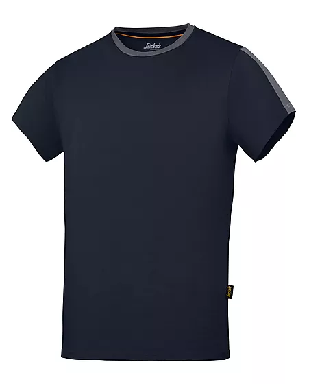 T-skjorte 2518 mblå/mgrå XXL allround 100% bomull